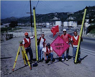 Photo of crew at Ventura Ave. Anticline, California.